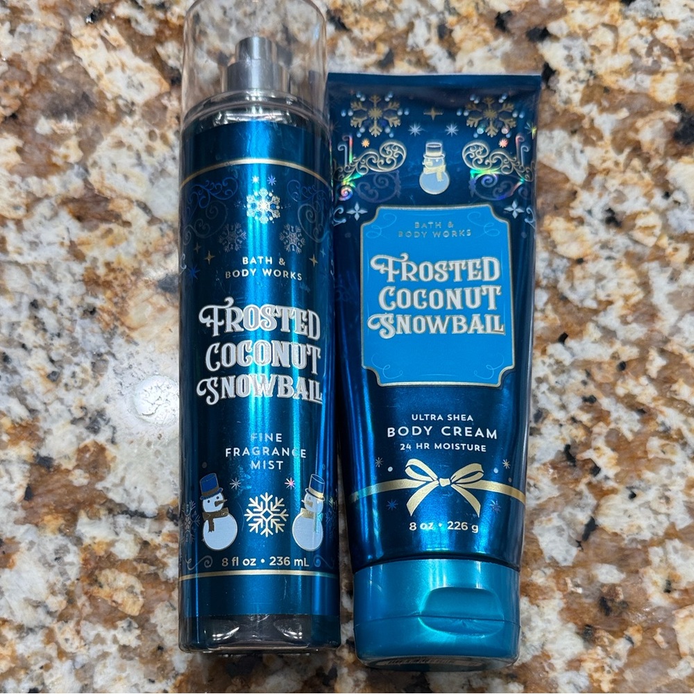 Frosted Coconut Snowball Body Cream and Fragrance Mist Set